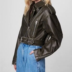 Blank NYC Dark Brown Leather Jacket